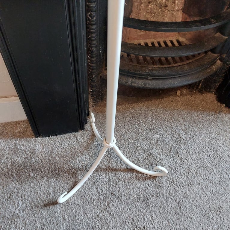 Tall Decorative Cream Metal Floor Standing Candle Holder 
