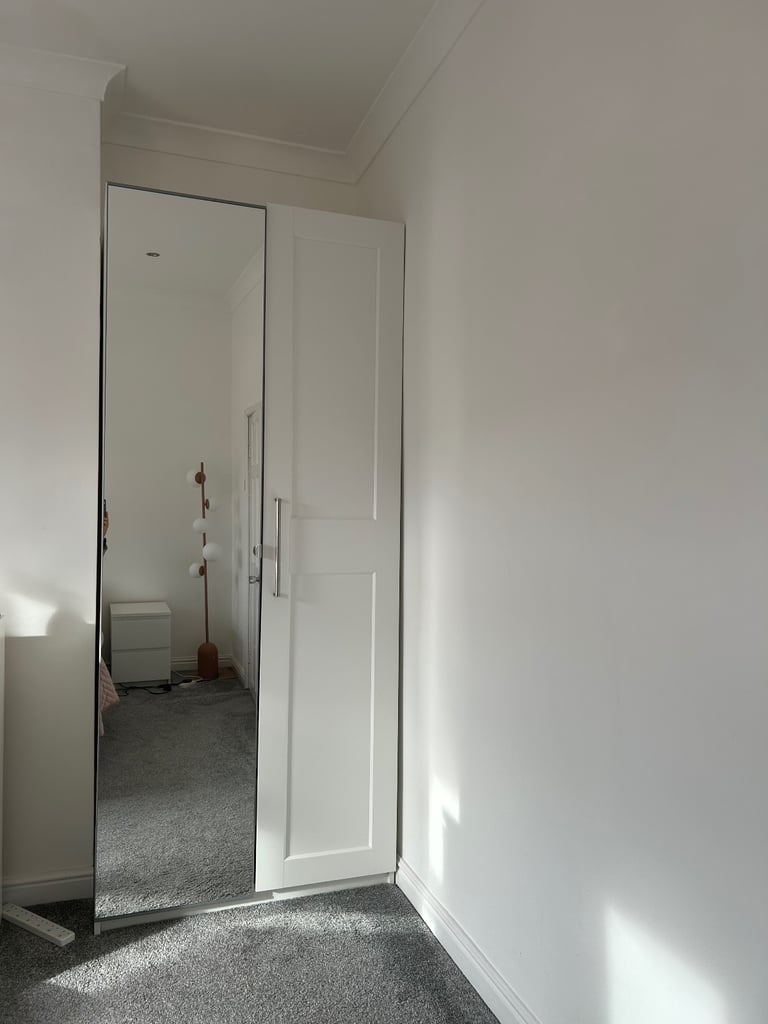 IKEA Pax double wardrobe with mirror door