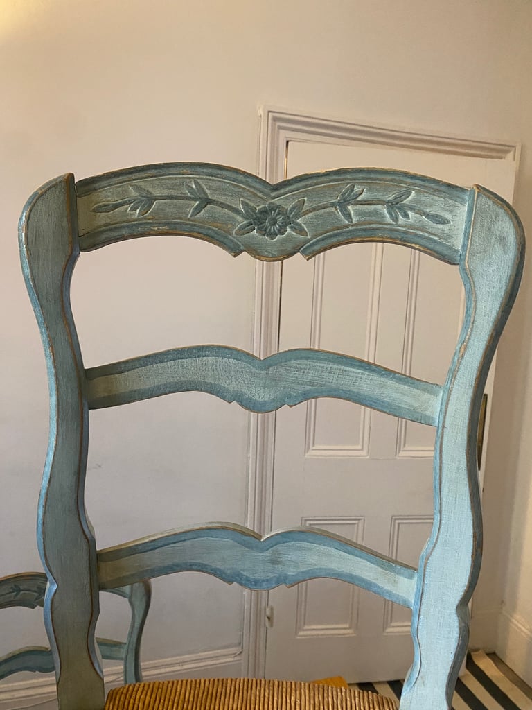 Provençal Ladder-Back Dining Chairs – Set of 6 with Rush Seats | nearest offer