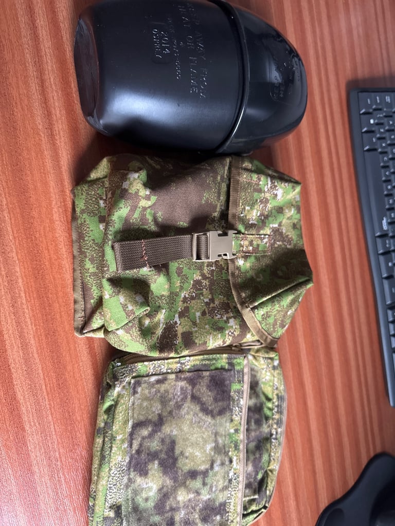 image for Pencott Greenzone Molle Pouches and Water Bottle - Airsoft / Hunting / Fishing Camouflage 