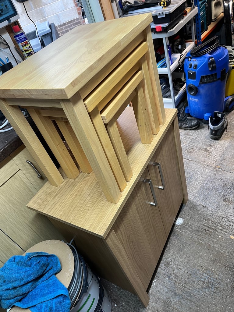 Oak effect cupboard 