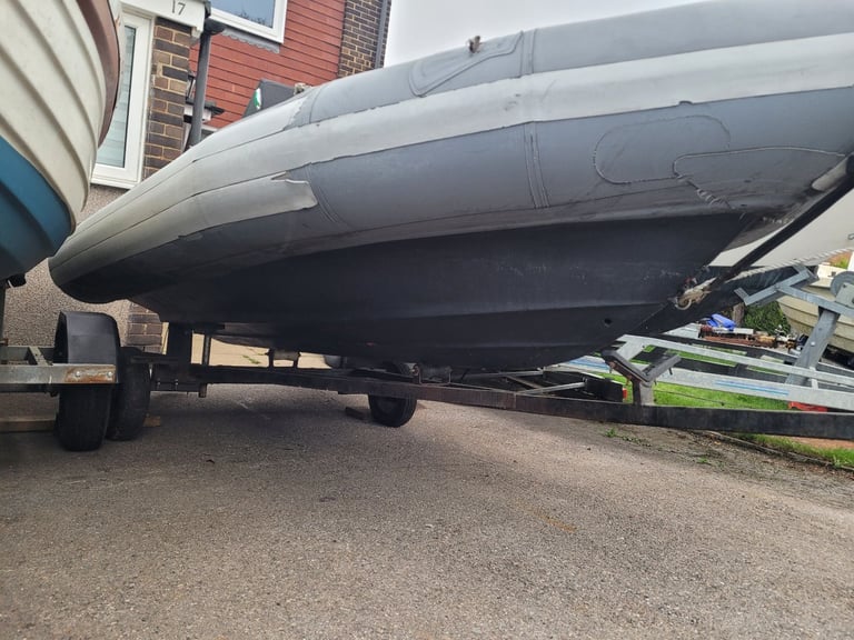 Avon SR4 inflatable rib boat and trailer