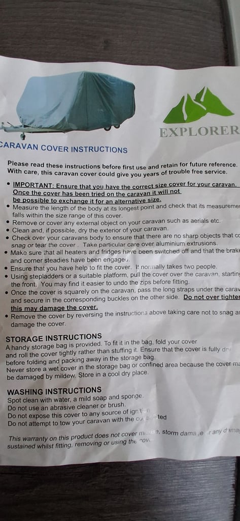 Caravan cover