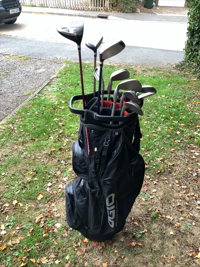 Men’s Golf Clubs King Cobra Driver 3-5 Wood 4-9 Iron Sw Pw Pool Putter Ogio Bag 