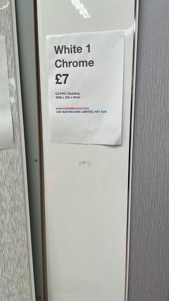 PVC Cladding 2950x250x8mm, wall & ceiling wetwall bathrooms cladding