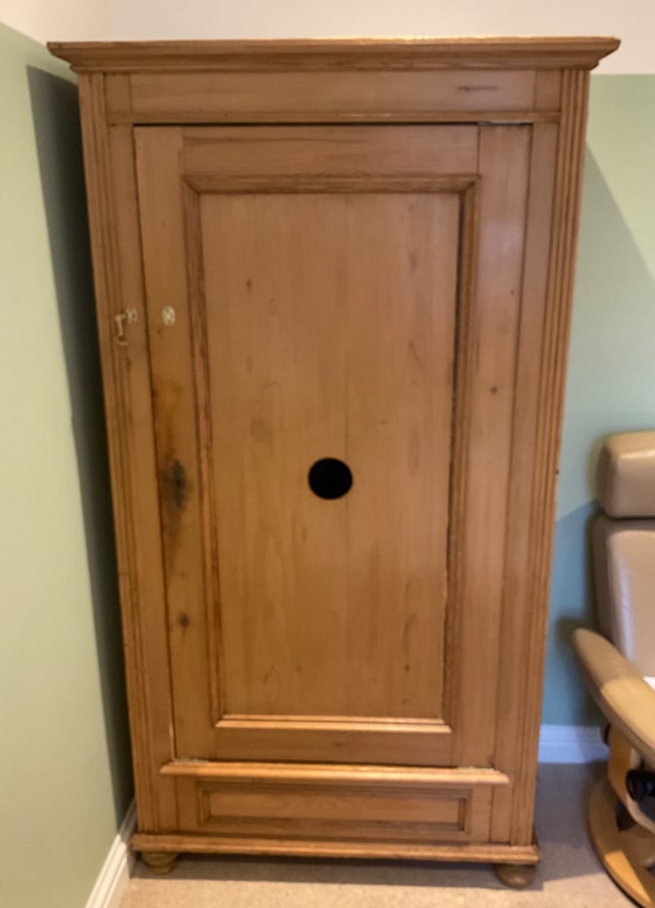 Antique French Pine Housekeepers Cupboard/ Wardrobe C1860 -1870