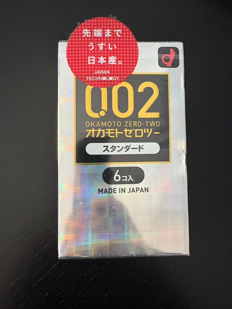 Japan Okamoto Zero-Two 0.02 EX Condom ,Thinnest urethane transmits body heat -6 pack