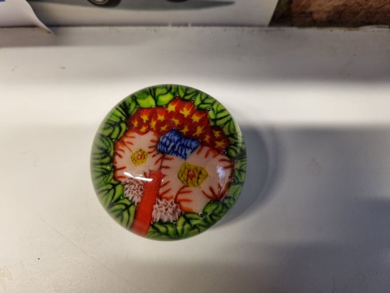 image for Small glass paperweight. 
