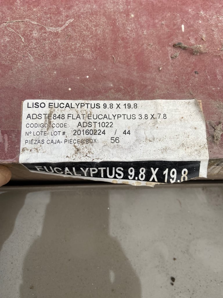 1 Box of Tiles - Eucalyptus 9.8cm x 19.8cm Liso Adex kitchen bathroom tiles