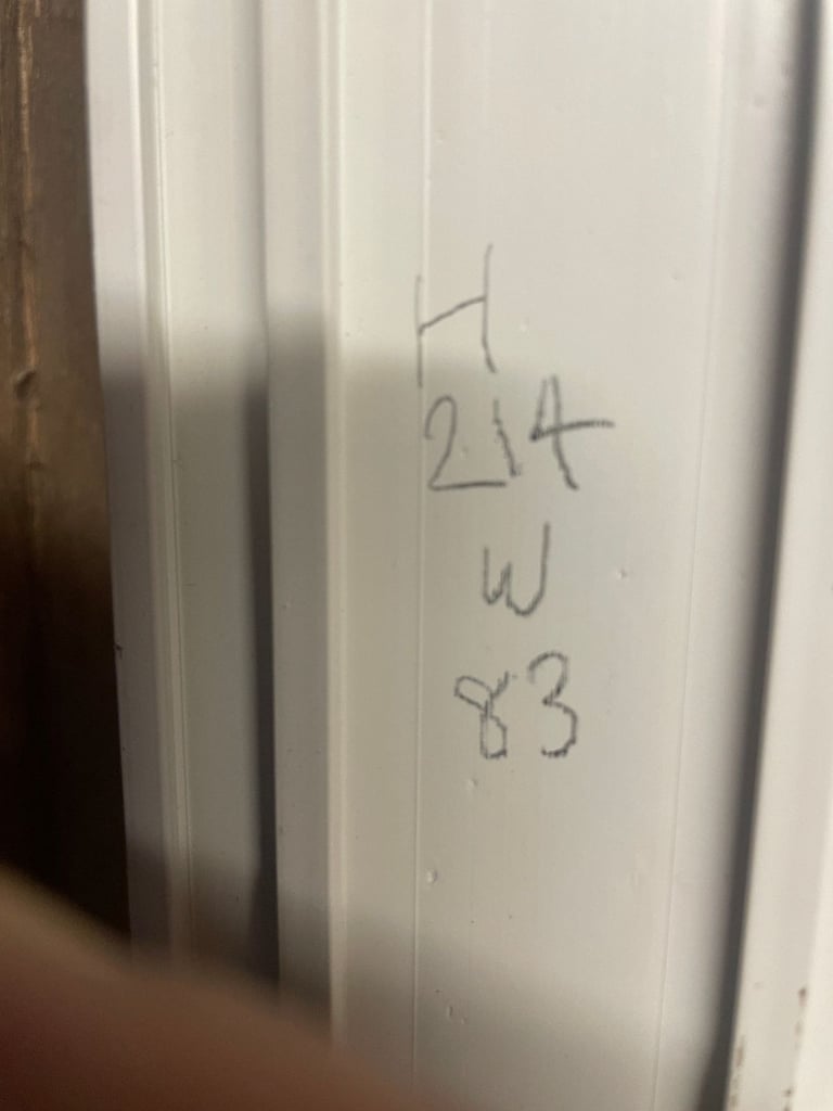 UPVC DOOR 214 x 83 cm NEW WAS INSTALLED IN SHOWROOM - UPVC DOUBLE GLAZED GEORGIAN DOOR (REF: DX120)