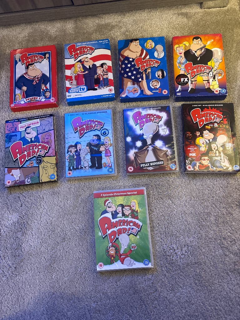 image for American dad dvd’s season 1-8 plus xmas dvd