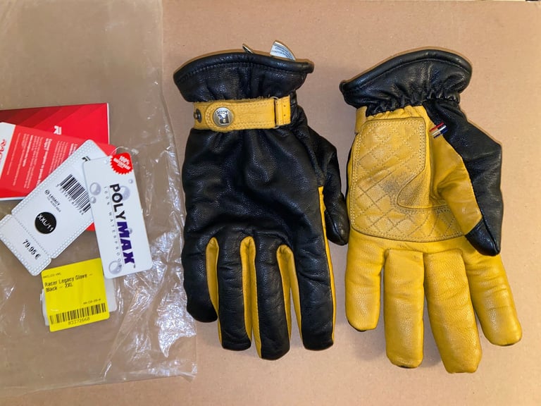 Racer Legacy Motorcycle Gloves XL XXL Goatskin Leather Winter Waterproof