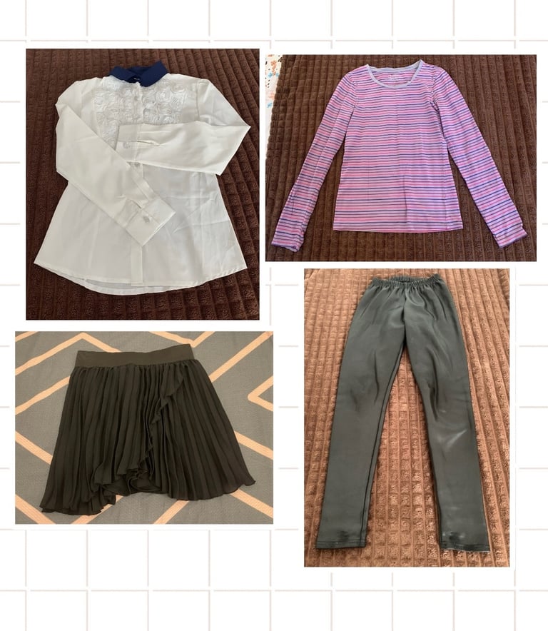 Women’s clothing bundle, shirts trousers skirt, size: uk10