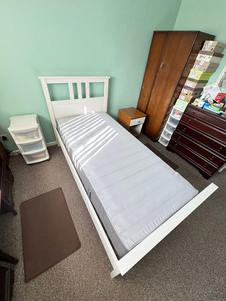 Single Hemnes IKEA bed and mattress 