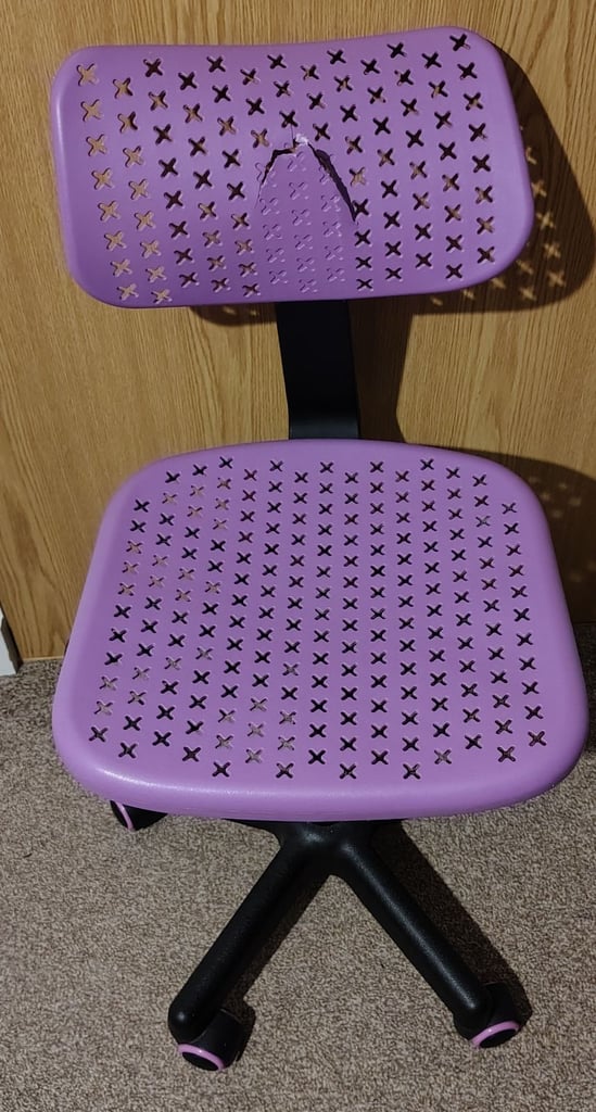image for Broken purple office chair 