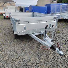 BRAND NEW 8,2ft x 5ft Twin Axle Hochlander Trailer With Drop Down Sides 1300KG ALKO Braked