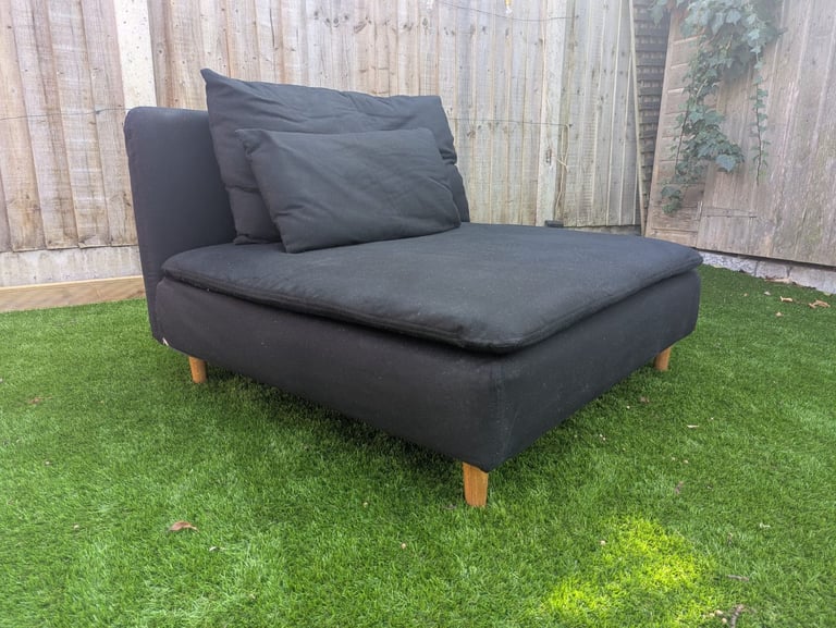 IKEA Soderhamn sofa (2 modules!) w. black Bemz covers £290 (original price £1,500!)