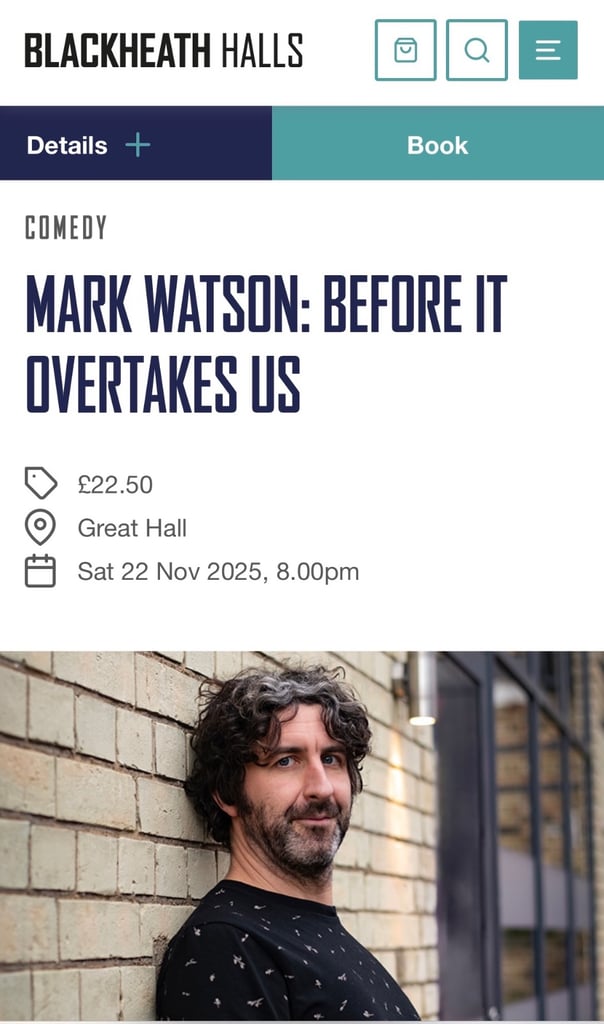 image for Mark Watson FRONT ROW Tickets London 22/11/25
