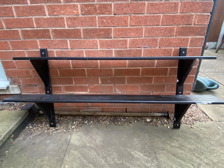 Black Double Shelf – Sturdy & Functional – Bargain Price
