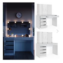 WHITE MAKEUP TABLE / DRESSING TABLE with led lights