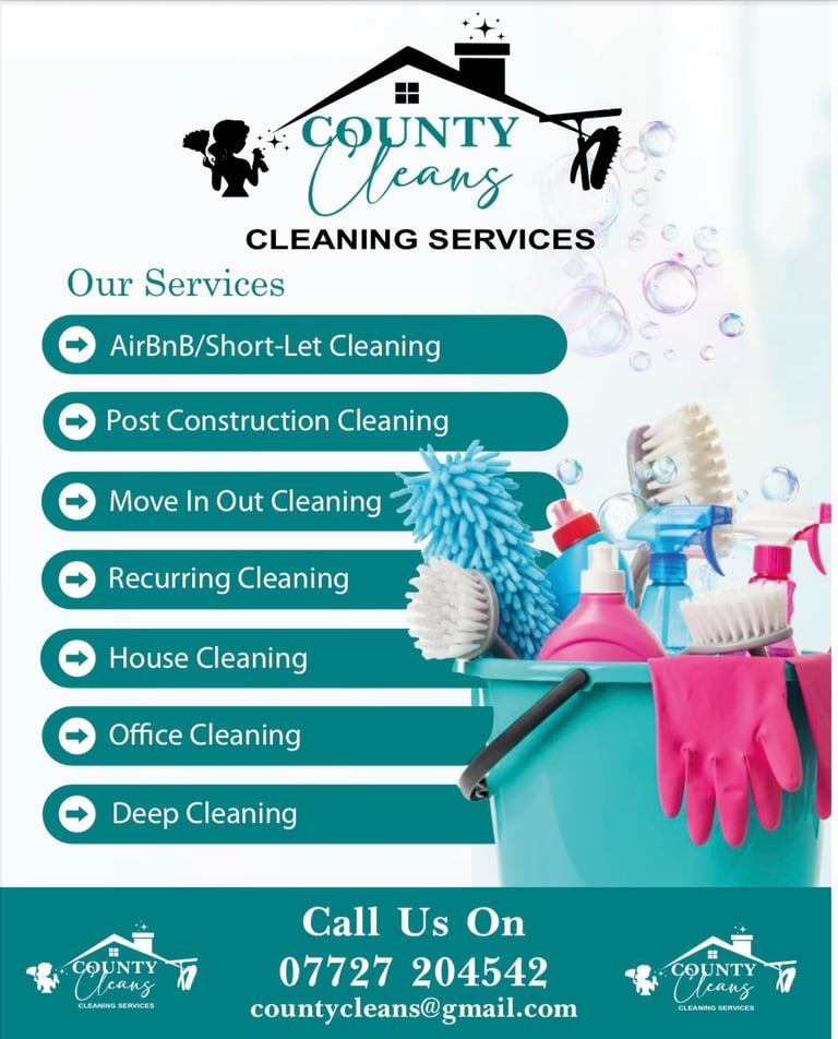 Domestic and commercial cleaning available 