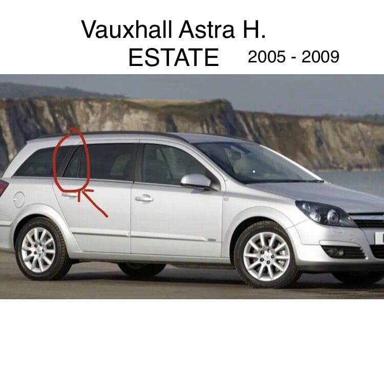 Vauxhall Astra. Estate.  Rear. Window glass. Quarter. 