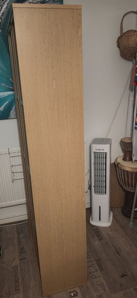 DVD Storage Sliding Shelving Cabinet Wooden Freestanding 