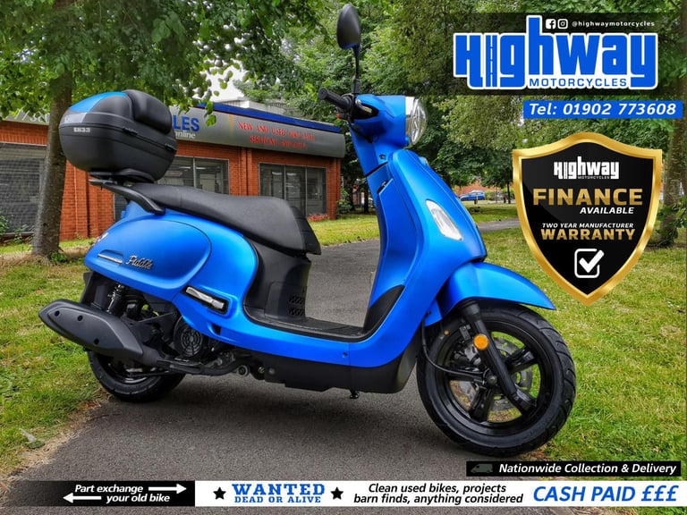 image for Sym Fiddle 125 Euro 5 Retro Style Scooter + Top Box Brand New 0 Miles Last One