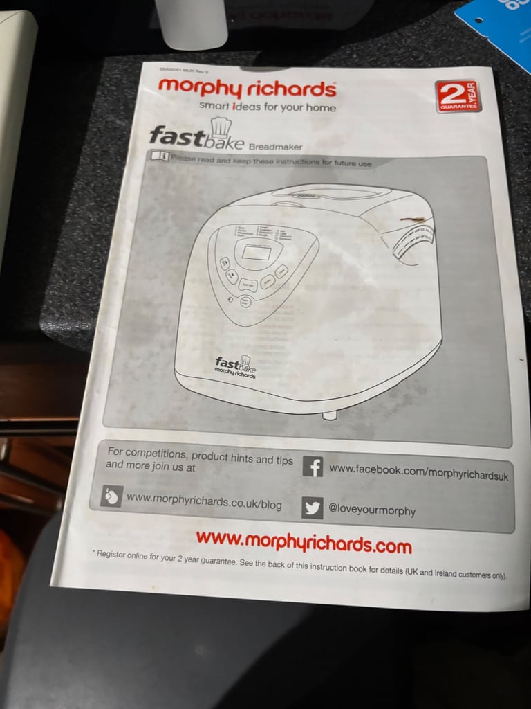 image for Morphy Richard’s fast bake bread maker 