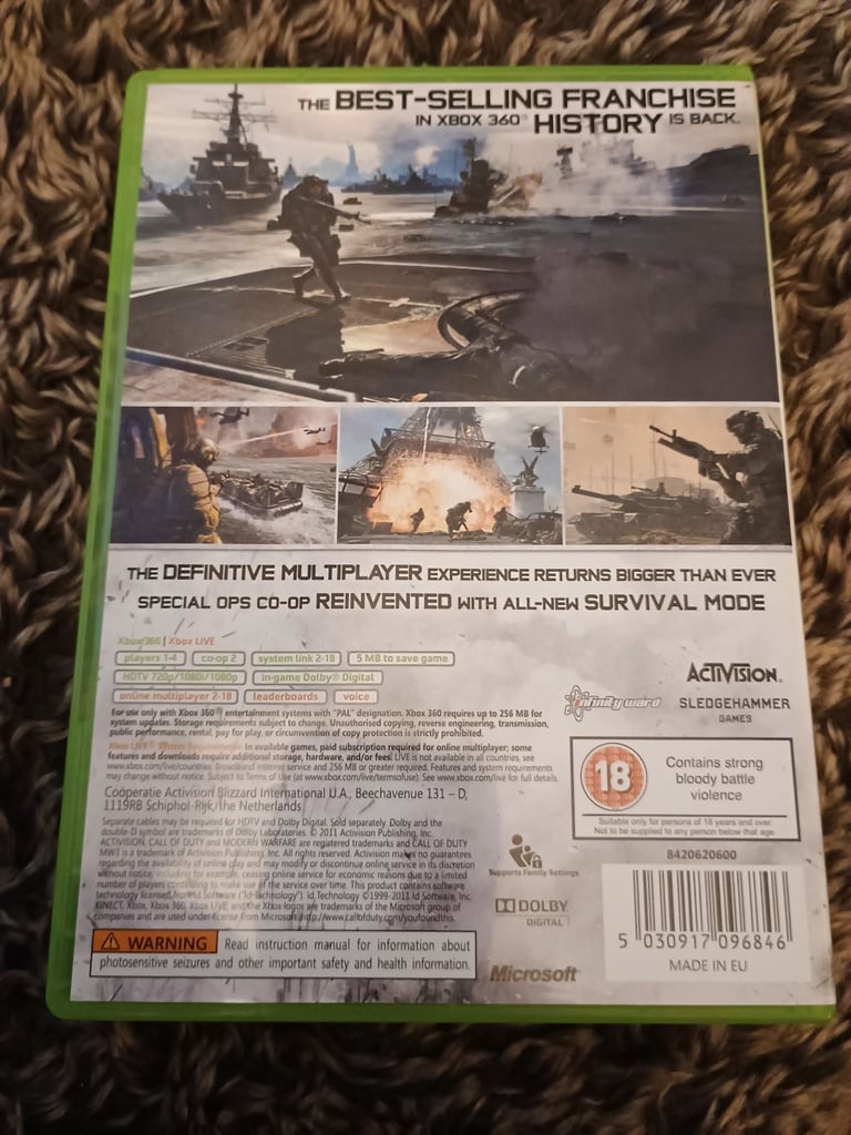 Xbox 360 Call of Duty MW3 game