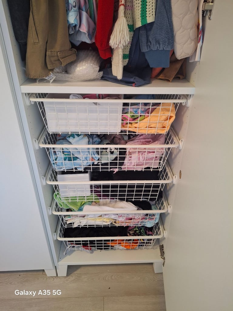 Ikea fonnes white single wardrobes