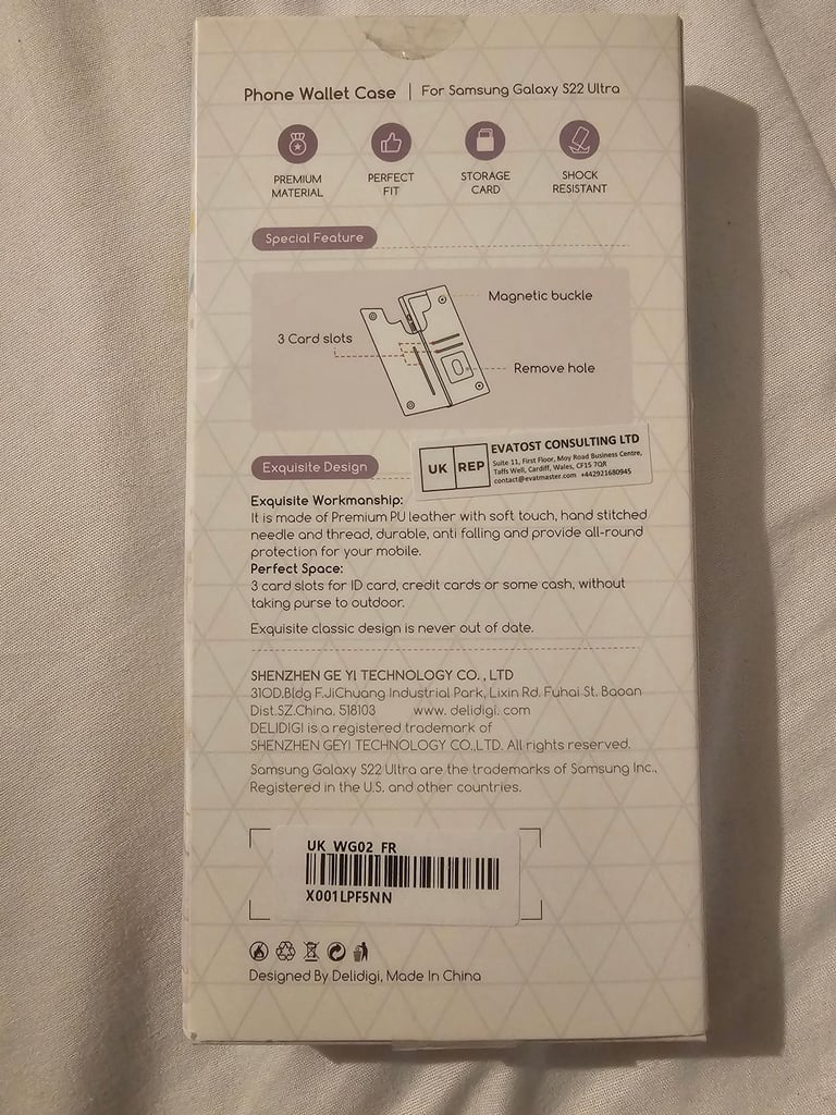 Samsung Galaxy S22/S23 Ultra Wallet Case Leather Flower Shockproof