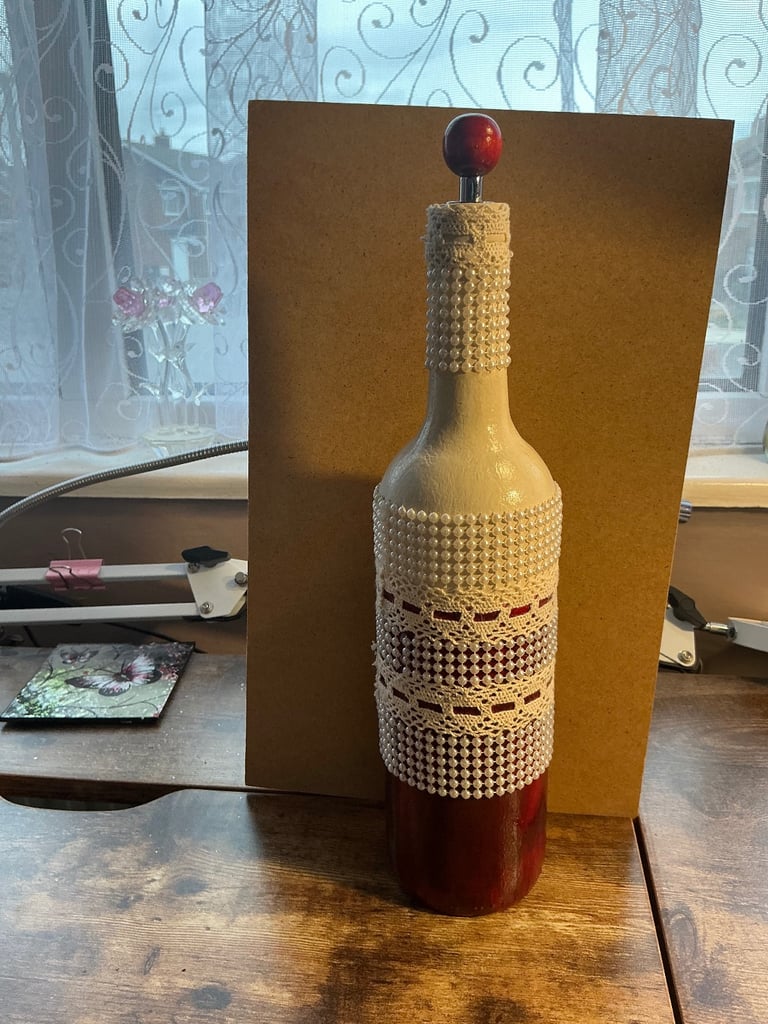 image for Decorative wine bottles/candle holders