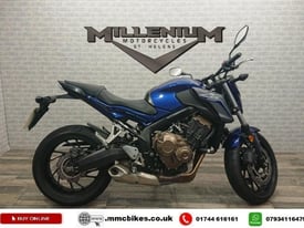 2018 (68 PLATE) HONDA CB650 F IN BLUE WITH ONLY 4867 MILES.