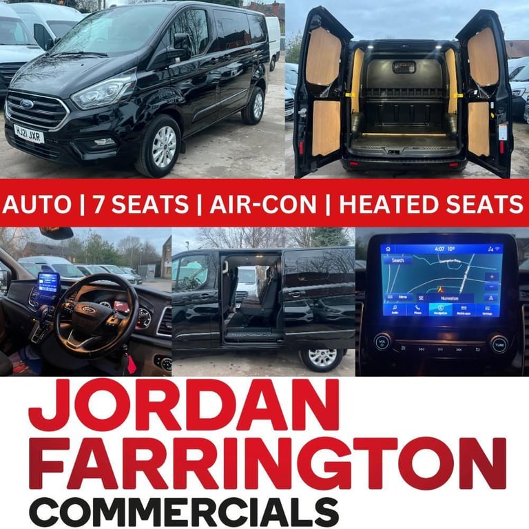 image for 2021 21 reg FORD TRANSIT CUSTOM 300 L1H1 130PS AUTO LIMITED DCIV CREW ULEZ VAN