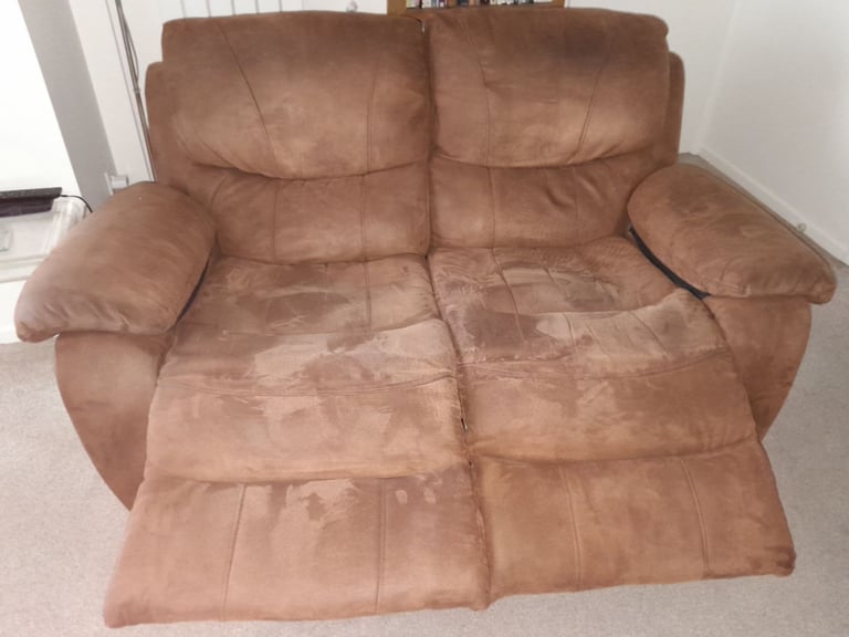 Soft leather 2 seater recliner sofa 