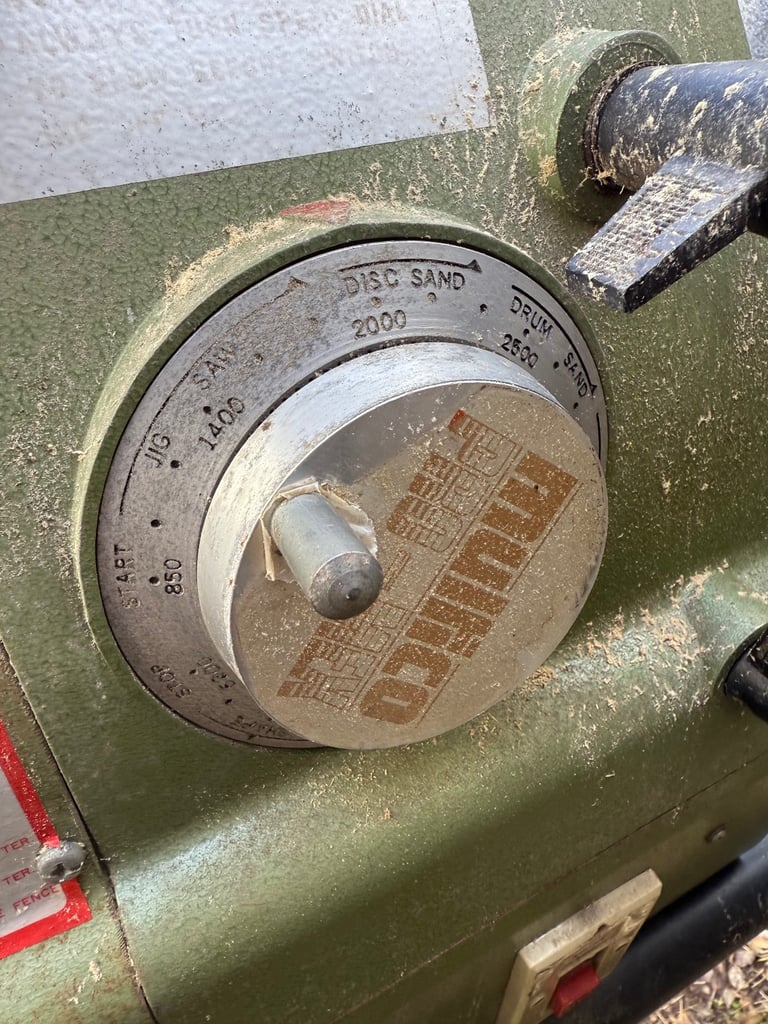 Multico workshop wood lathe with table saw and pillar drill built in 