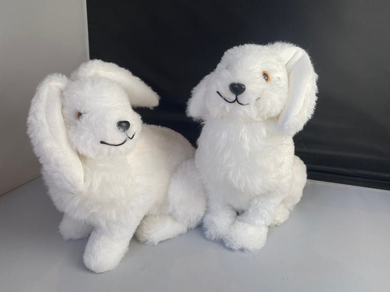 image for Cox & Cox Fluffy white bunny rabbit ornaments 
