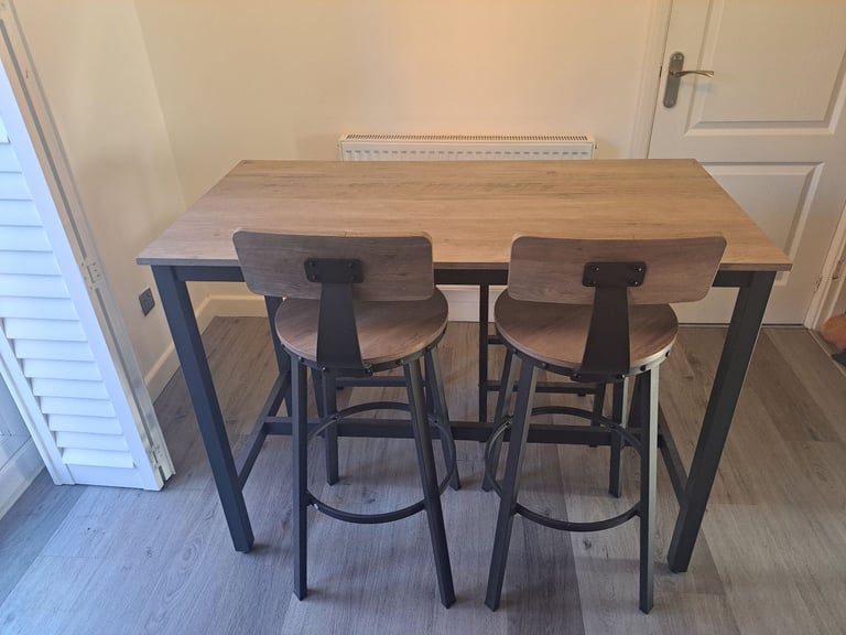 High bench dining table