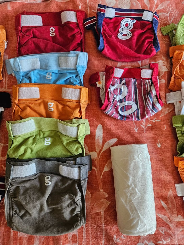 Gnappies Washable Nappies Bundle, 4 sizes, newborn to 16kg