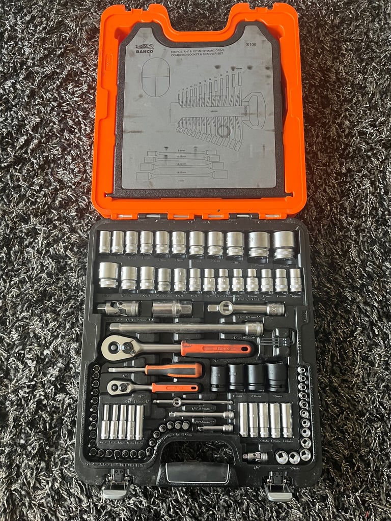 Bahco 106 piece Socket and Spanner Set 