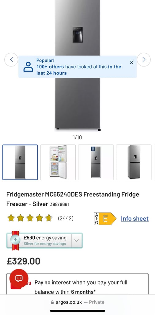 Fridge freezer (like new)