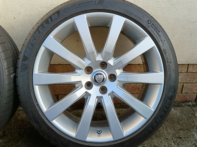 19" JAGUAR XF ALLOYS 5x108 WHEELS TYRES XE XJ XK FORD VOLVO