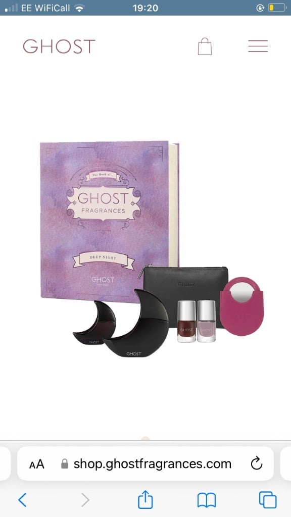 Brand new RRP:£39 Ghost Deep night fragrance 50mls gift set 