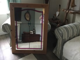 Large pine mirror