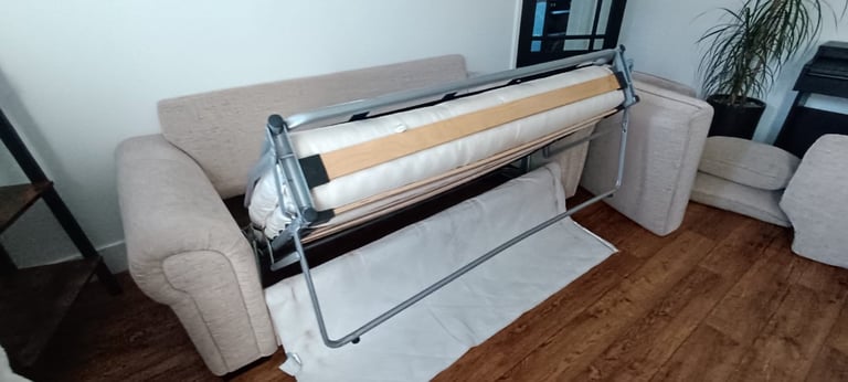 3 seater sofa bed beige