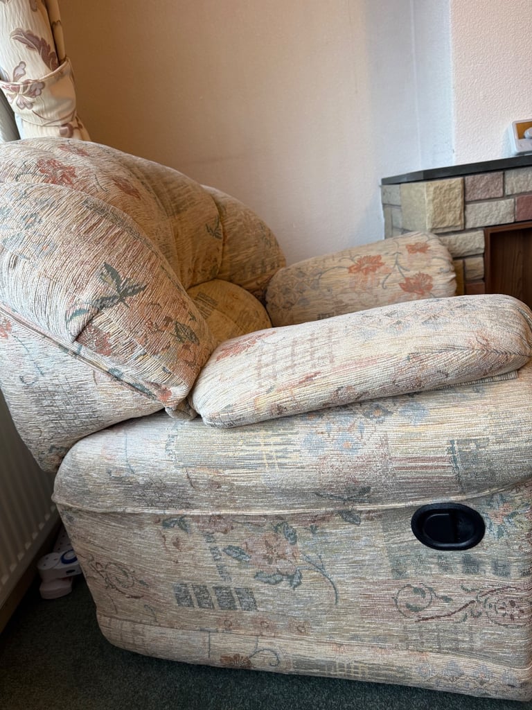 3-Piece Sofa Suite - one 3-Seater Sofa and two single Recliners