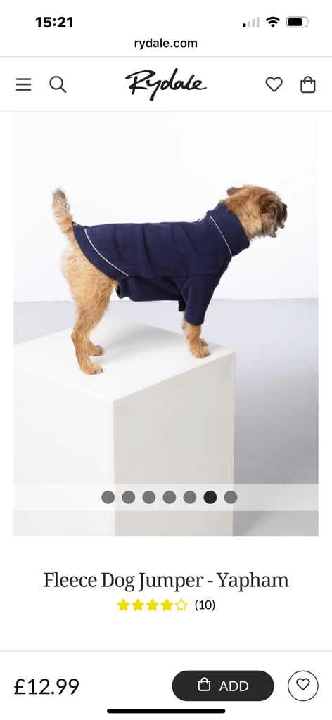 Rydale thermal dog fleece zipper navy 