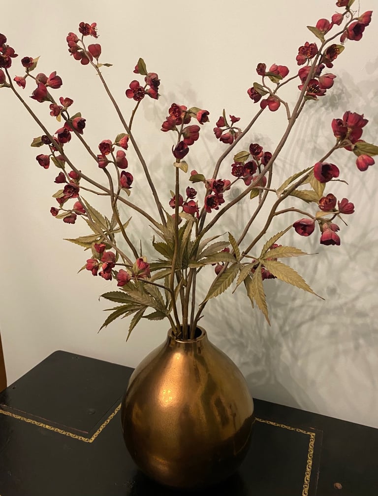 image for FABULOUS CERAMIC VASE OF ARTIFICIAL FLOWERS
