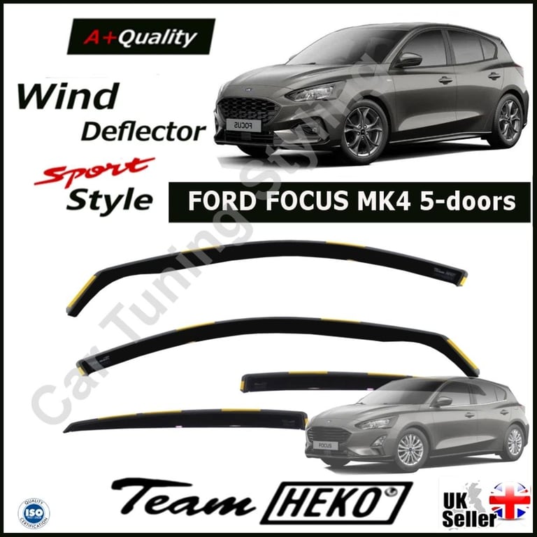 image for FORD FOCUS MK4/5, 5-doors 2018-onwards 4pc Hatchback & Saloon Wind Deflectors Heko